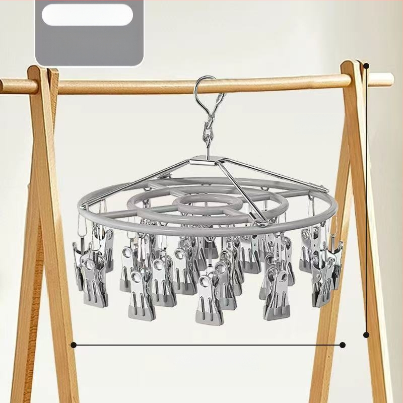 Кръгла сушилня за чорапи с 26 щипки, неръждаема стомана, модел 028, луксозен дизайн