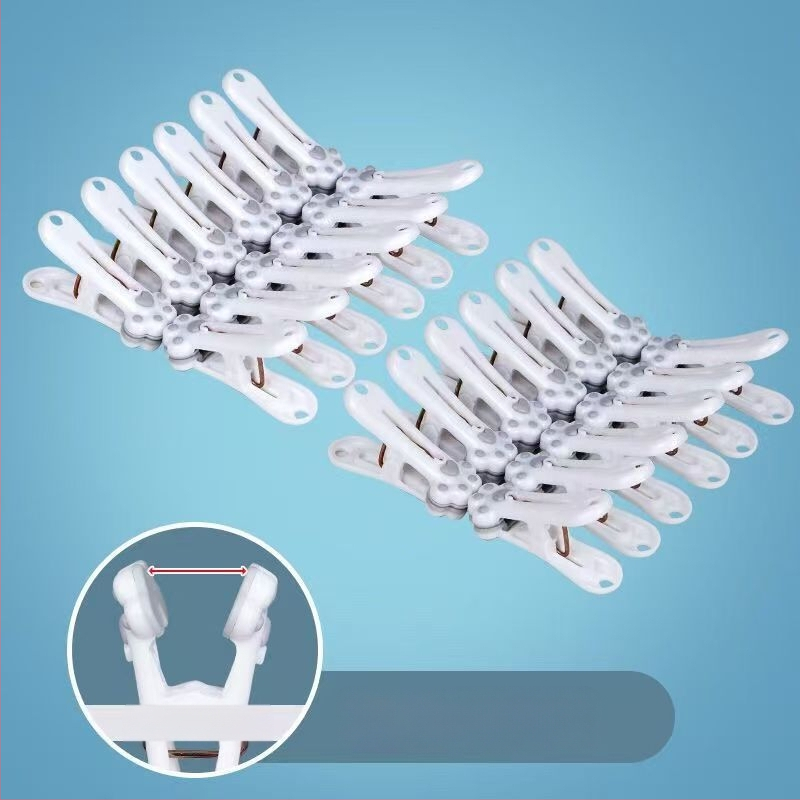 Κλιπ στεγνώματος ρούχων — σχέδιο γάτας-πατούνας, πλαστικό, ανθεκτικό στον άνεμο, χωρίς σημάδια, πολυλειτουργικό