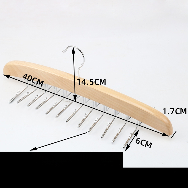 Ξύλινος πολυλειτουργικός κρεμάστρα αποθήκευσης με διακριτική κρεμάστρα για εσώρουχα και φορέματα — Xinchen, μοντέρνο μινιμαλιστικό στυλ; Κατάλληλο για κρεμάστρες ρούχων, παντελονιών και κρεμάστρες γραβάτας