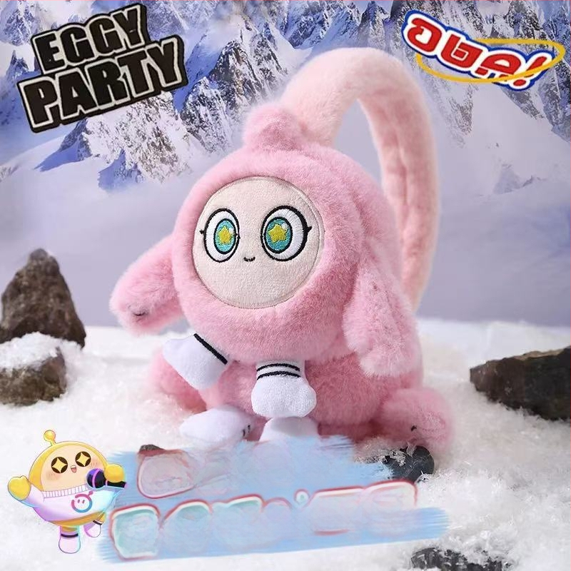 Eggman Party Παιδικοί Χειμερινά Γούνινοι Θερμαντήρες Αυτιών, Αναδιπλώμενοι με Καρτούν Στυλ