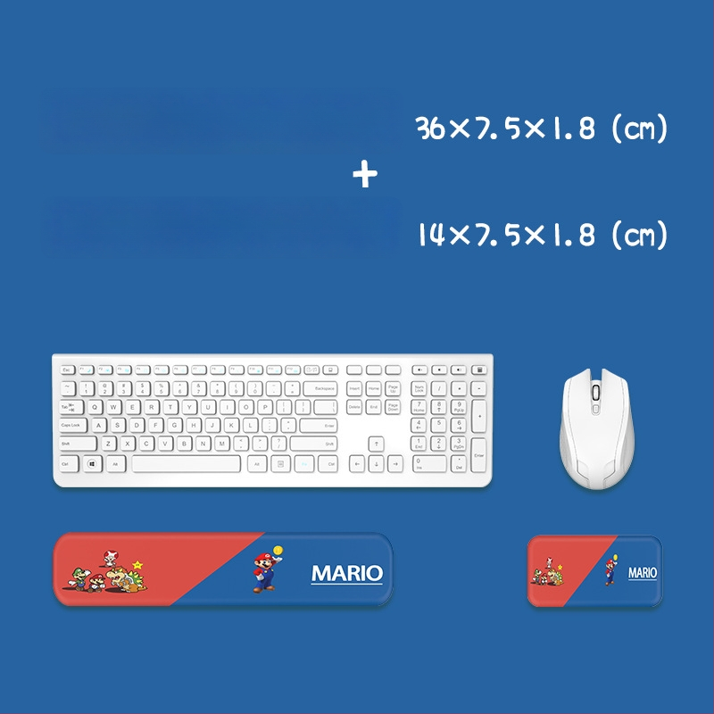 Μαξιλαράκι καρπού για πληκτρολόγιο και ποντίκι — σιλικόνη, αφρός μνήμης για την παλάμη, διπλής όψης με θέμα καρτούν, αντιολισθητικό, ανθεκτικό στη φθορά, εύκολο στον καθαρισμό