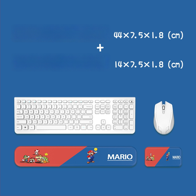 Μαξιλαράκι καρπού για πληκτρολόγιο και ποντίκι — σιλικόνη, αφρός μνήμης για την παλάμη, διπλής όψης με θέμα καρτούν, αντιολισθητικό, ανθεκτικό στη φθορά, εύκολο στον καθαρισμό