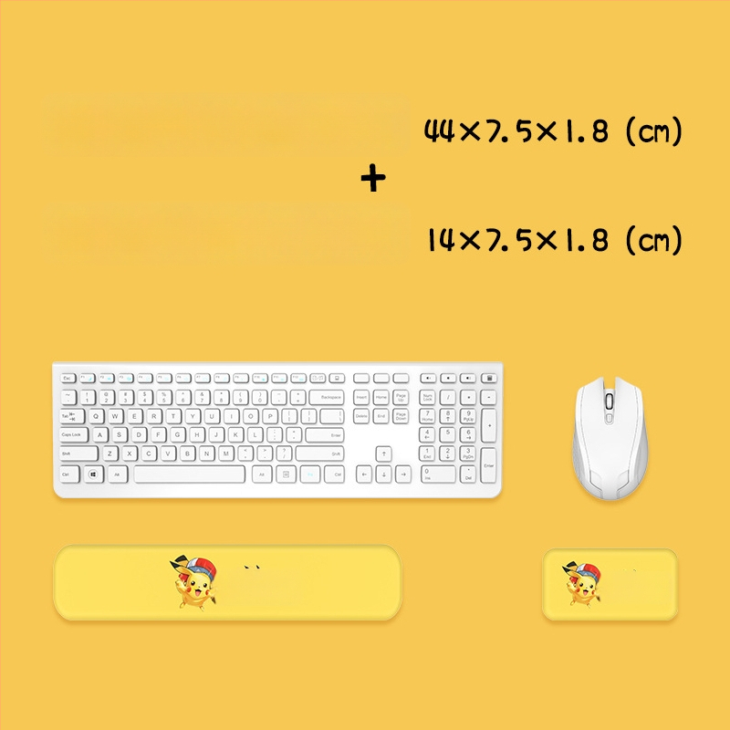 Μαξιλαράκι καρπού για πληκτρολόγιο και ποντίκι — σιλικόνη, αφρός μνήμης για την παλάμη, διπλής όψης με θέμα καρτούν, αντιολισθητικό, ανθεκτικό στη φθορά, εύκολο στον καθαρισμό