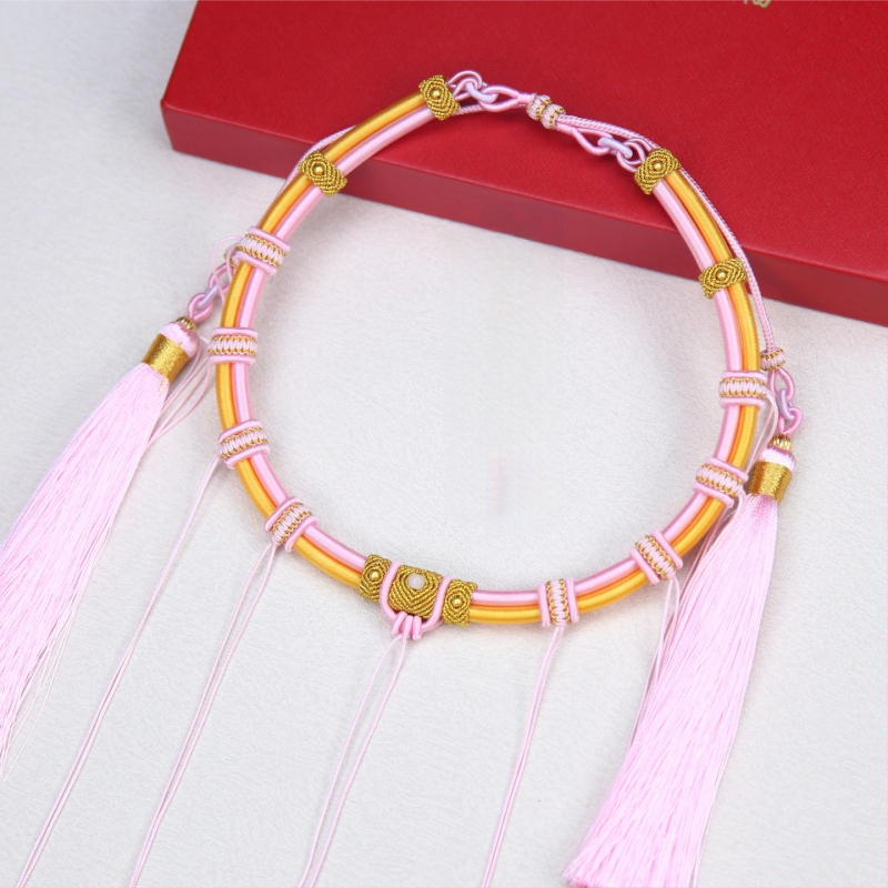 Оригинално ръчно изработено въжен нашийник за деца, U-образен дизайн, с О-верига.