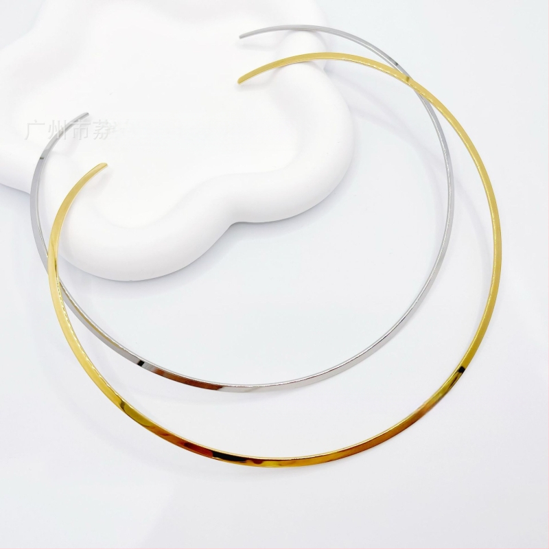 Колие от неръждаема стомана в хип-хоп стил, U-образен дизайн, без висулка, класическа верига