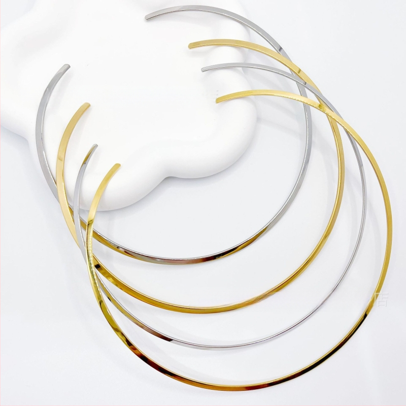 Колие от неръждаема стомана в хип-хоп стил, U-образен дизайн, без висулка, класическа верига