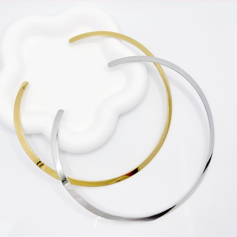 Колие от неръждаема стомана в хип-хоп стил, U-образен дизайн, без висулка, класическа верига