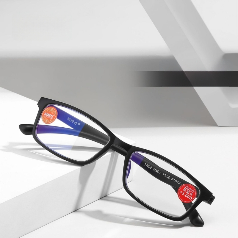 Γυαλιά ανάγνωσης unisex με πλαίσιο TR90, στρογγυλό ημι-πλαίσιο, φακοί PC, αντι-μπλε φως, UV προστασία και ακτινοβολίας