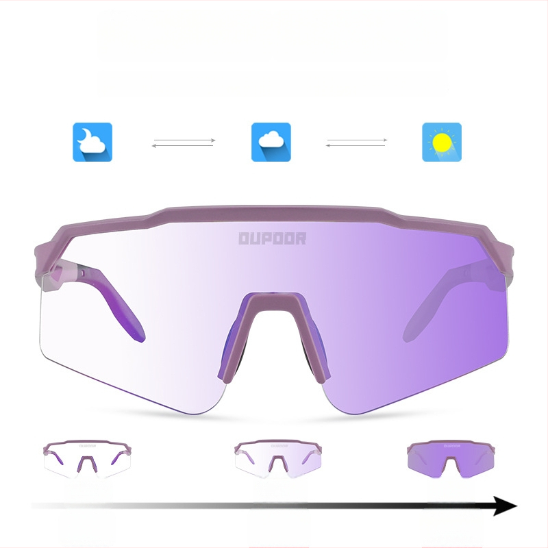 Ποδηλατικά γυαλιά XQ632 με φακούς που αλλάζουν χρώμα, αντιομίχλη, αντιανεμικά