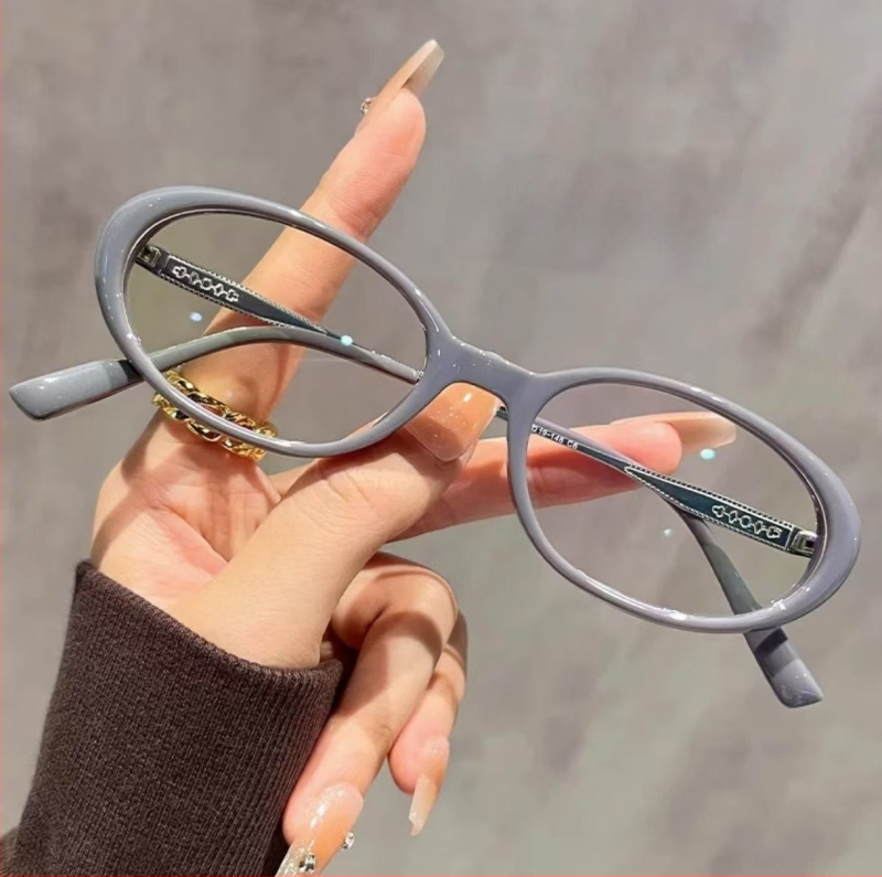 Γυναικείες γυαλιά ανάγνωσης με αντιμπλε φως, οβάλ σκελετός με πλήρη κάσα, συμβατά με φακούς με συνταγή, για ηλικιωμένους