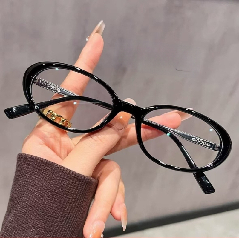 Γυναικείες γυαλιά ανάγνωσης με αντιμπλε φως, οβάλ σκελετός με πλήρη κάσα, συμβατά με φακούς με συνταγή, για ηλικιωμένους