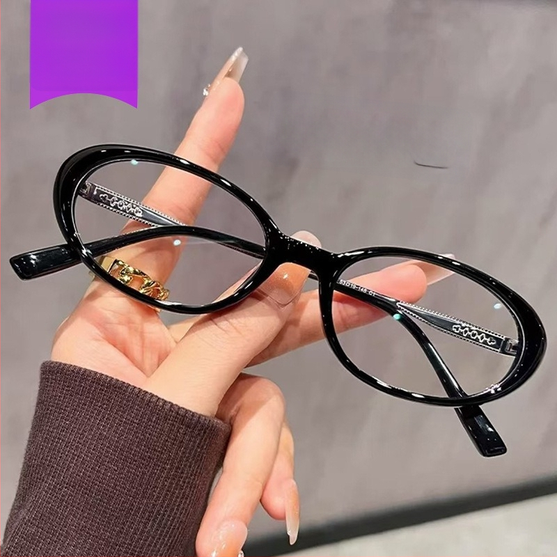 Γυναικείες γυαλιά ανάγνωσης με αντιμπλε φως, οβάλ σκελετός με πλήρη κάσα, συμβατά με φακούς με συνταγή, για ηλικιωμένους