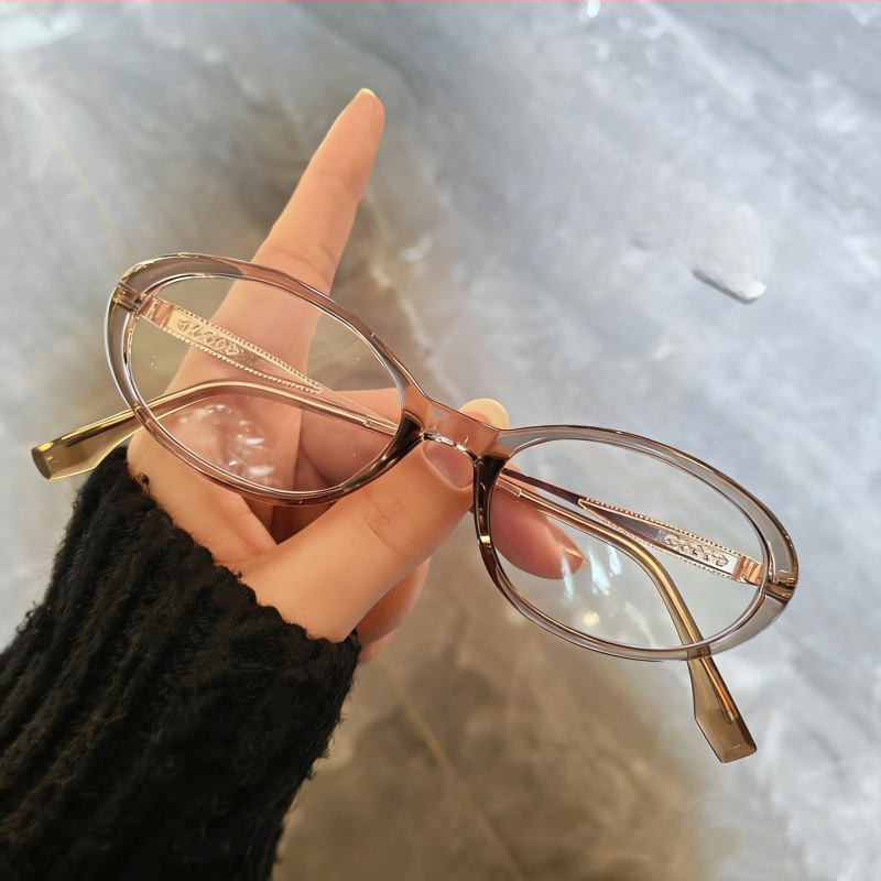 Γυναικείες γυαλιά ανάγνωσης με αντιμπλε φως, οβάλ σκελετός με πλήρη κάσα, συμβατά με φακούς με συνταγή, για ηλικιωμένους