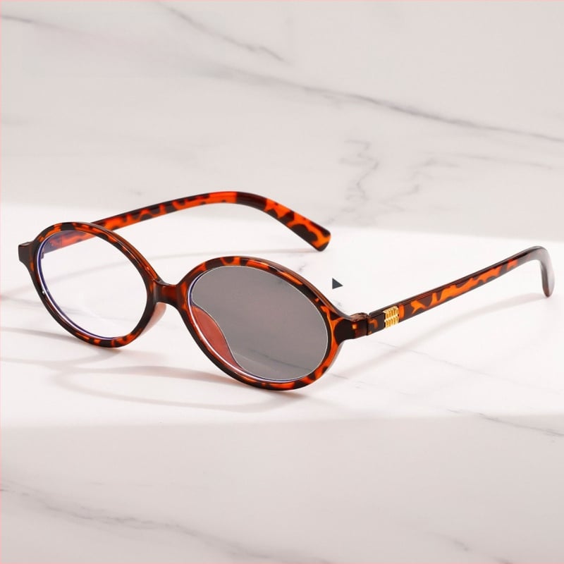 Γυαλιά ανάγνωσης με φακούς που αλλάζουν χρώμα, UV‑ανθεκτικοί και αντιμπλε φως; οβάλ πλήρης σκελετός από PC υλικό