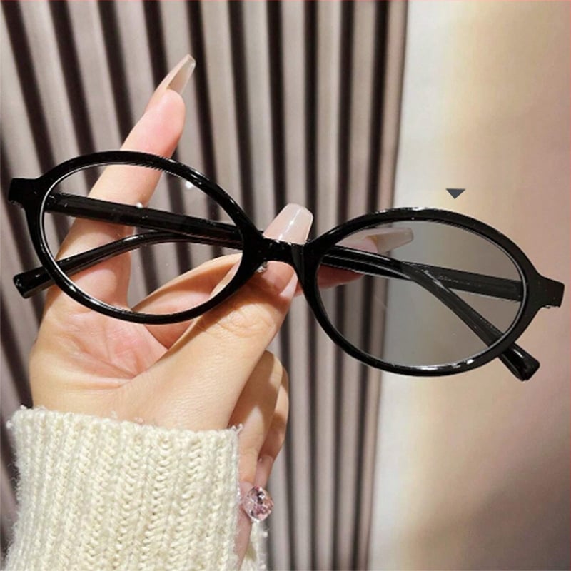 Γυαλιά ανάγνωσης με φακούς που αλλάζουν χρώμα, UV‑ανθεκτικοί και αντιμπλε φως; οβάλ πλήρης σκελετός από PC υλικό