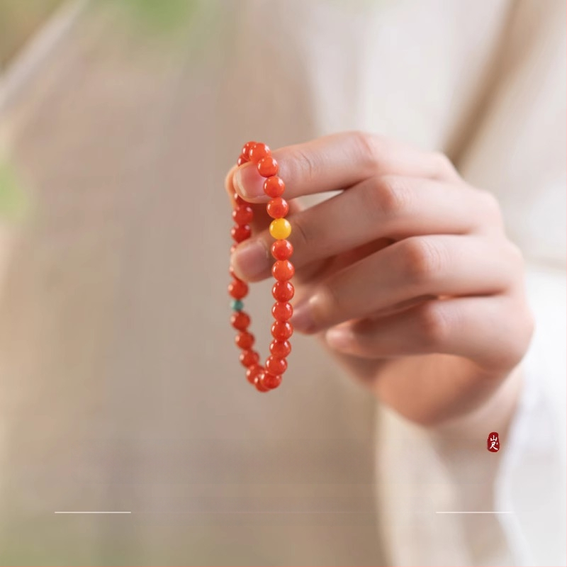 Гривна от агат, полирана повърхност, марка Select, унисекс, звездообразен дизайн