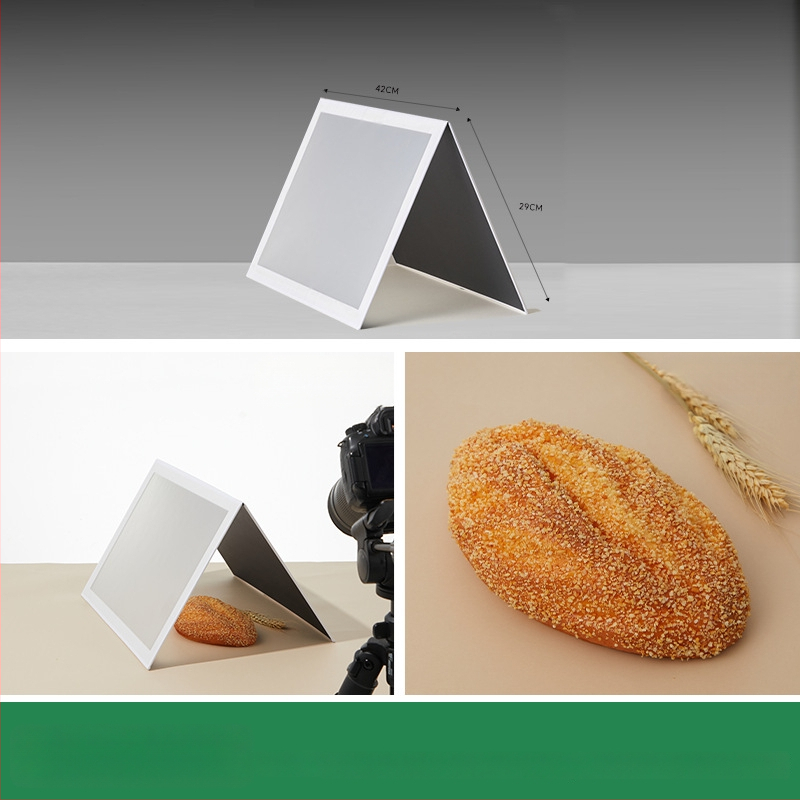 Salokāma gaismas difuzora plāksne rotaslietu fotografēšanai, PVC, 0.15 kg