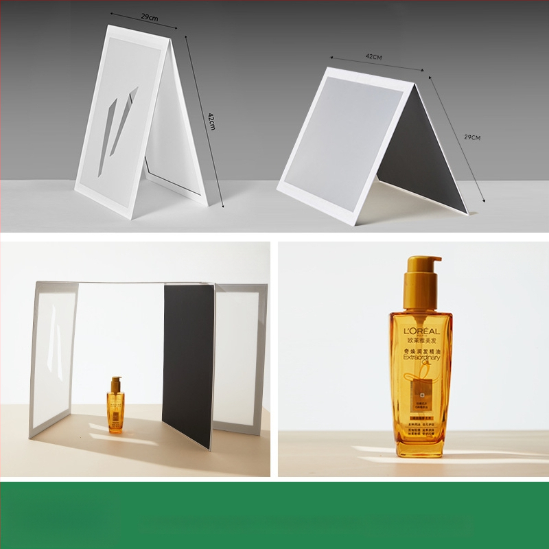 Salokāma gaismas difuzora plāksne rotaslietu fotografēšanai, PVC, 0.15 kg