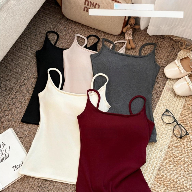 Camisol baza za jesen-zimu s brušenim flecom i odvojivom jastučiću za prsa, dugi kroj, poliester Derong, 201–250 g/m2