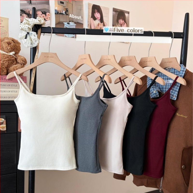 Camisol baza za jesen-zimu s brušenim flecom i odvojivom jastučiću za prsa, dugi kroj, poliester Derong, 201–250 g/m2