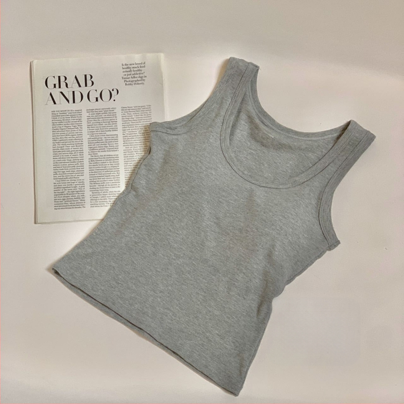 Vesta sa širokim ramenima, kaiš za prsa i napunjene košarice, uski unutarnji top, korejski stil, gusta viskozna tkanina 251–300 g/m²