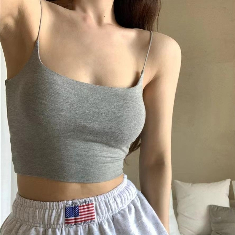 Pamuk cami top bez šavova – jednostavan dizajn, četvrtasti ovratnik, sadržaj pamuka 90–95%, srednja gramatura