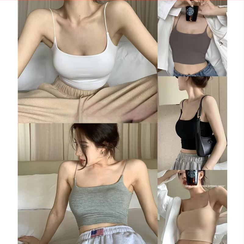 Pamuk cami top bez šavova – jednostavan dizajn, četvrtasti ovratnik, sadržaj pamuka 90–95%, srednja gramatura