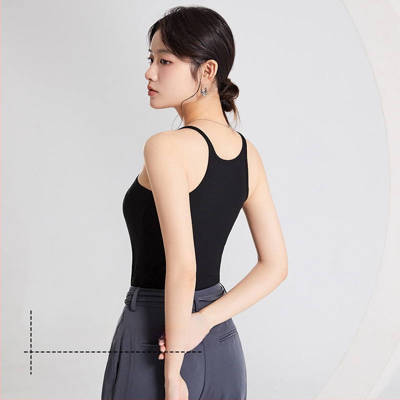 Camisola s podstavom od pjene, remen za rame, okrugli izrez, Lysel tkanina, debljina 201-250 g/m²