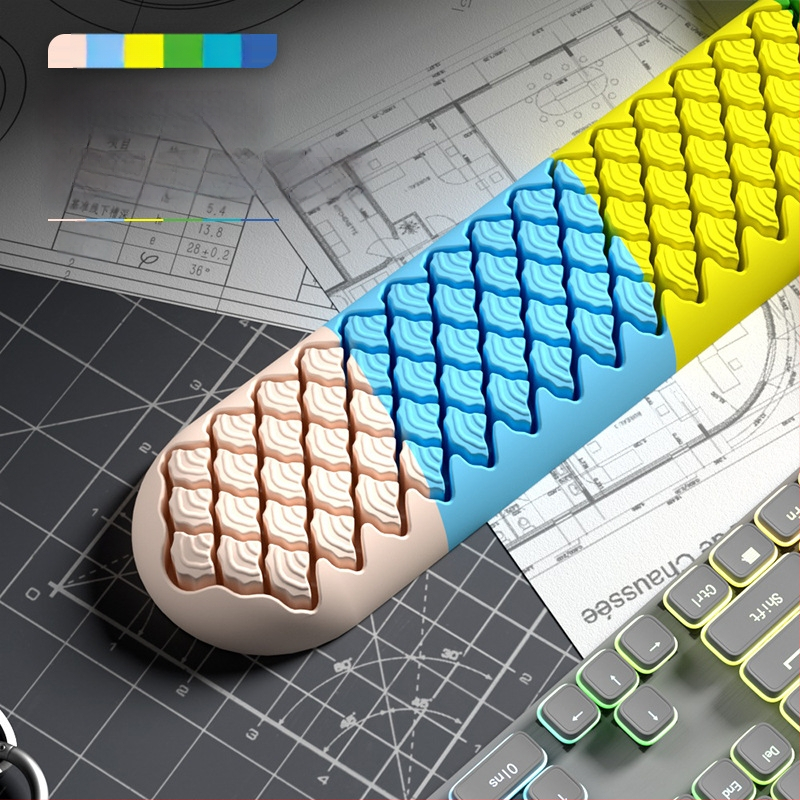 Силиконова клавиатурна подложка за китката с подпора, едностранна, метално щамповано, лого отпечатано, модел J446/J447