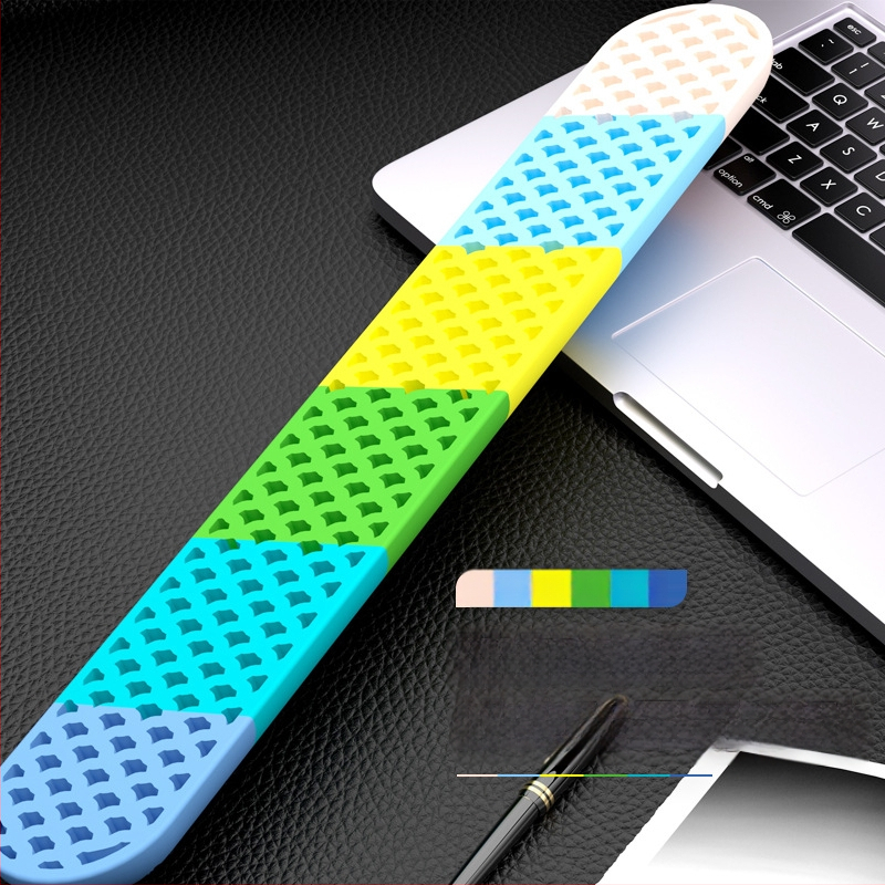 Силиконова клавиатурна подложка за китката с подпора, едностранна, метално щамповано, лого отпечатано, модел J446/J447