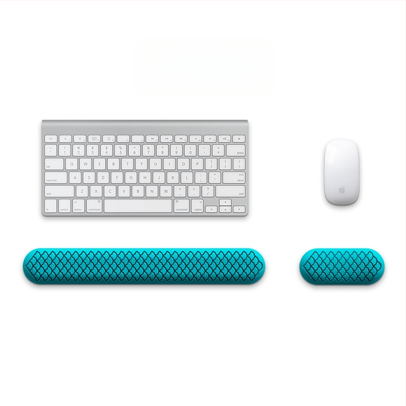 Силиконова клавиатурна подложка за китката с подпора, едностранна, метално щамповано, лого отпечатано, модел J446/J447