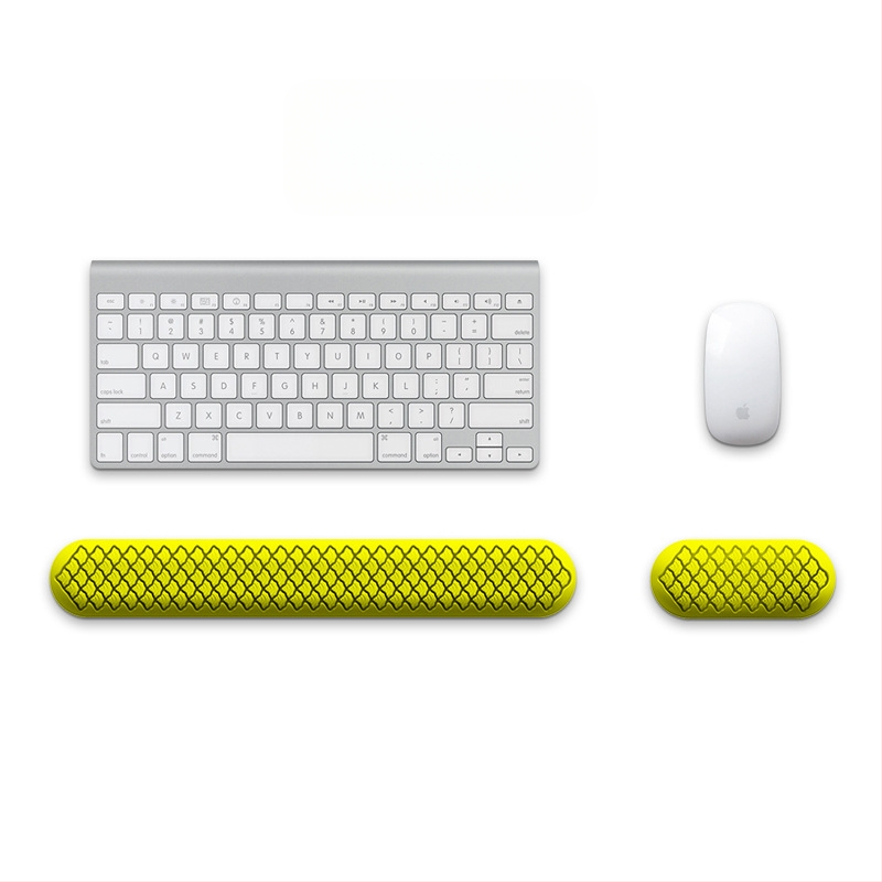 Силиконова клавиатурна подложка за китката с подпора, едностранна, метално щамповано, лого отпечатано, модел J446/J447