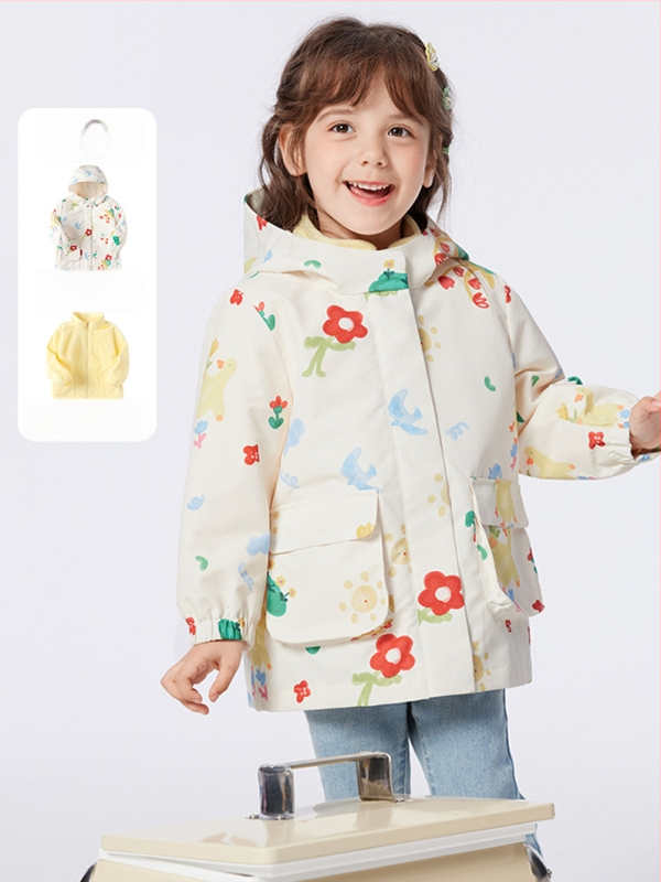 Unisex fleece divu gabalu komplekts ar kapuci – kamuflāžas raksts, poliestera audums un pilda, bērniem vecumā 3–8 gadiem, saglabā siltumu un pasargā no vēja