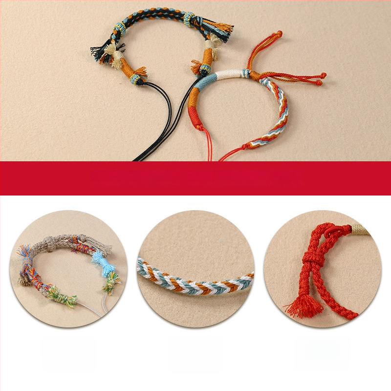 DIY βραχιόλι πλεξίματος από κορδόνι - χειροποίητο, εθνοτικό στυλ, unisex, Χειμώνας 2025