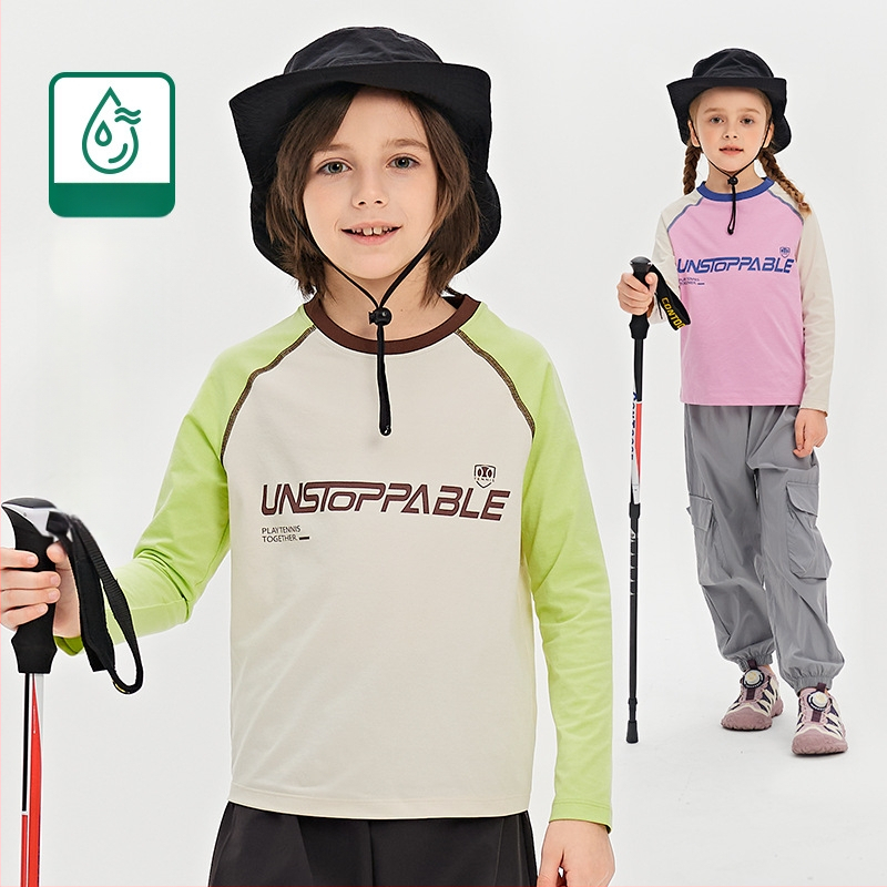 Dječji Raglan top s dugim rukavima, brzo sušenje, unisex, poliestersko prozračan, proljeće-ljeto-jesen, sportska odjeća za trčanje