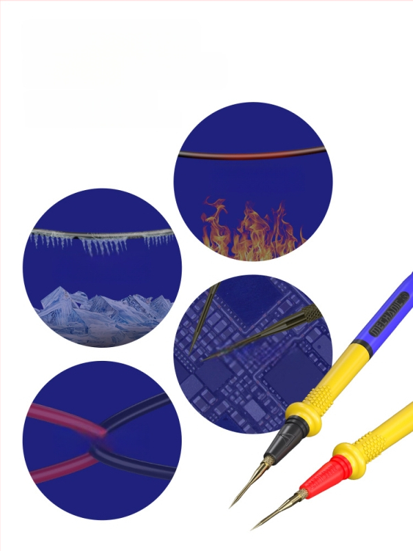 Testna olovka za multimetar s iglom od nehrđajućeg čelika i silikonskim držajem – univerzalni alat za demontažu za kućnu upotrebu