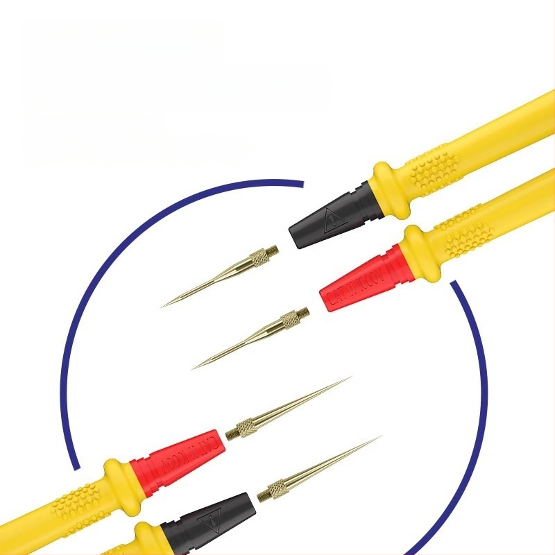Probe olovka za multimetar s odvojivim vrhom od nehrđajućeg čelika, mekani silikon, otporan na visoke temperature, zamjenjiva igla
