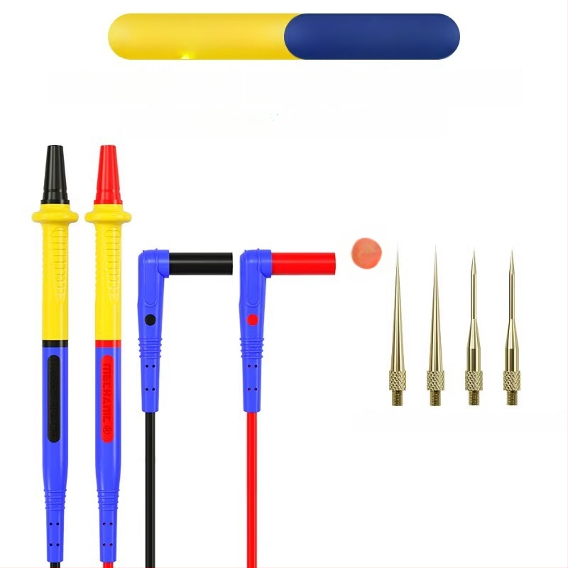 Probe olovka za multimetar s odvojivim vrhom od nehrđajućeg čelika, mekani silikon, otporan na visoke temperature, zamjenjiva igla