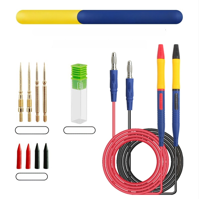 Probe olovka za multimetar s odvojivim vrhom od nehrđajućeg čelika, mekani silikon, otporan na visoke temperature, zamjenjiva igla