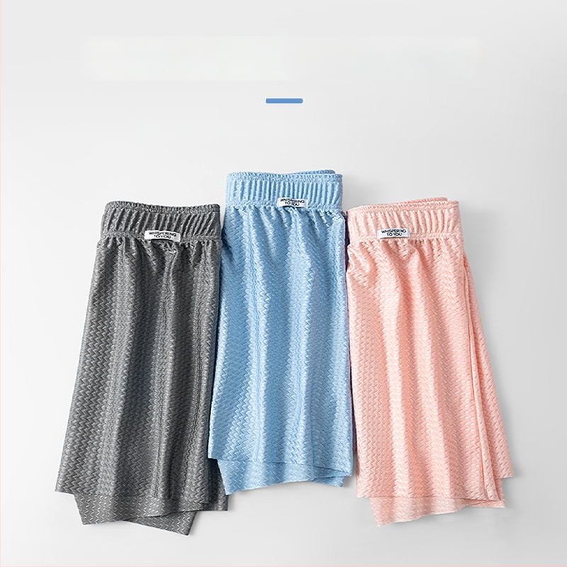 Мъжки дишащи пижамни панталони за дома, средна талия, плетени; найлон 80–90%, вискозна подплата 30–50%, дишащи и бързосъхнещи