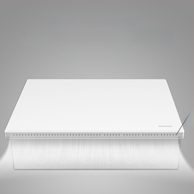 Cutie încastrată pentru joasă tensiune, cu modul multimedia pentru fibră optică, pentru utilizare în interior. Brand Minaem/Monsan. Carcasă și capac din ABS.