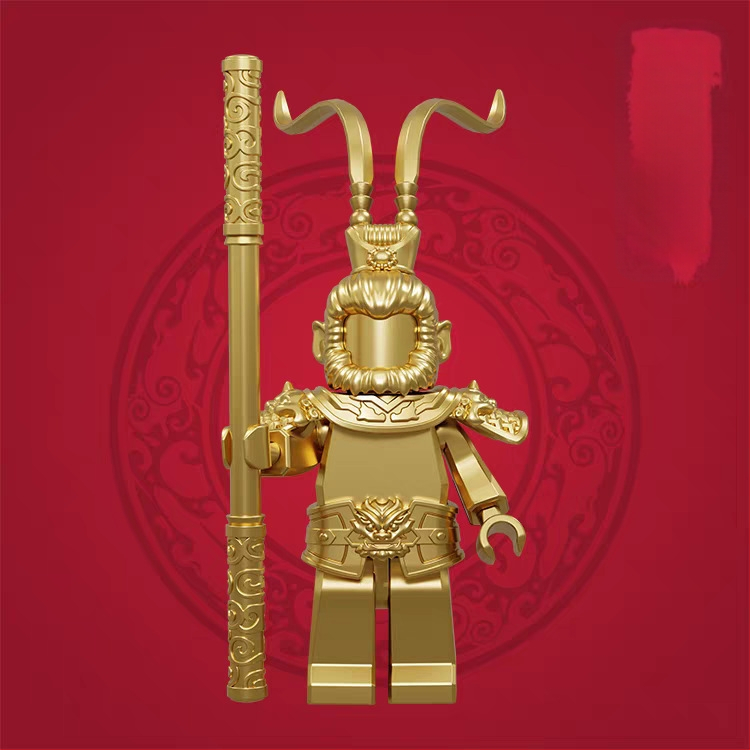 Μίνι φιγούρα κατασκευαστικό σετ Monkey King και Guanyin, ABS πλαστικό, έως 38 τεμάχια, κατάλληλο για ηλικίες 7–14