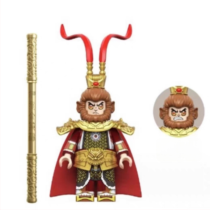 Μίνι φιγούρα κατασκευαστικό σετ Monkey King και Guanyin, ABS πλαστικό, έως 38 τεμάχια, κατάλληλο για ηλικίες 7–14