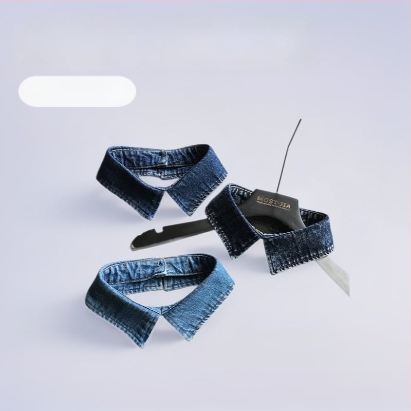 Pulover din bumbac cu guler decorativ fals - Stil coreean, model solid, căptușeală din bumbac, Iarnă 2025