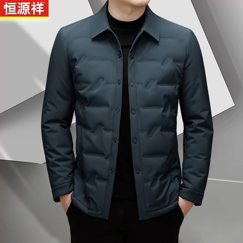 Férfiaknak készült könnyű pehelydzseki kapucnival, hosszú szabású téli meleg és szigetelés, fehér kacsa pehely 81–85%