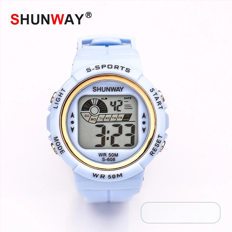 Shengwei Παιδικός ηλεκτρονικός ρολόι με νυχτερινό φωτισμό για μαθητές — αδιάβροχος μέχρι 50 μ, ψηφιακή οθόνη, λουρί TPU