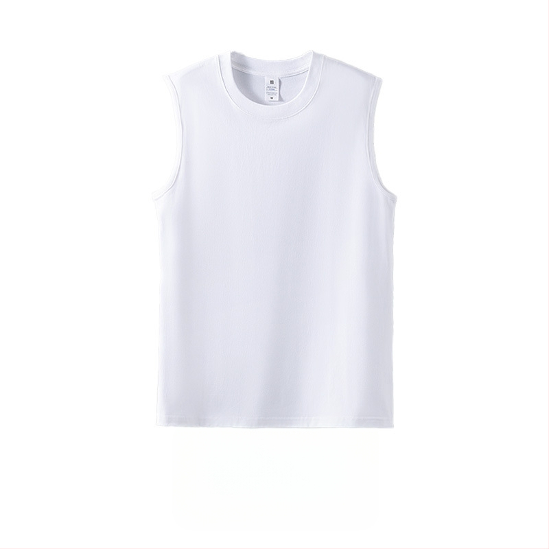 Sporta veste bez piedurknēm no kokvilnas – vienkrāsaina, brīvs griezums, biezs audums