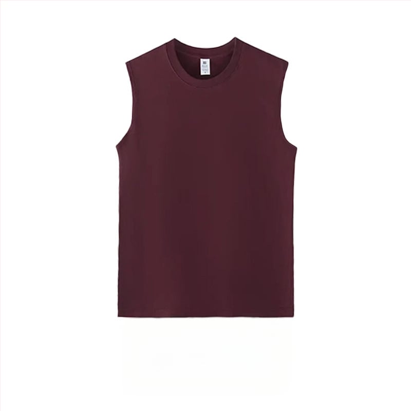 Sporta veste bez piedurknēm no kokvilnas – vienkrāsaina, brīvs griezums, biezs audums