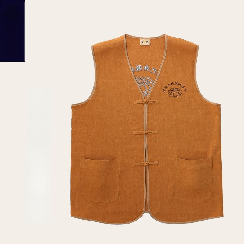 Templu brīvprātīgo vestes ar svītrainu rakstu, corduroy audums, galvenais audums: lins, brīvā piegriezuma, piemērota rudens sezonai