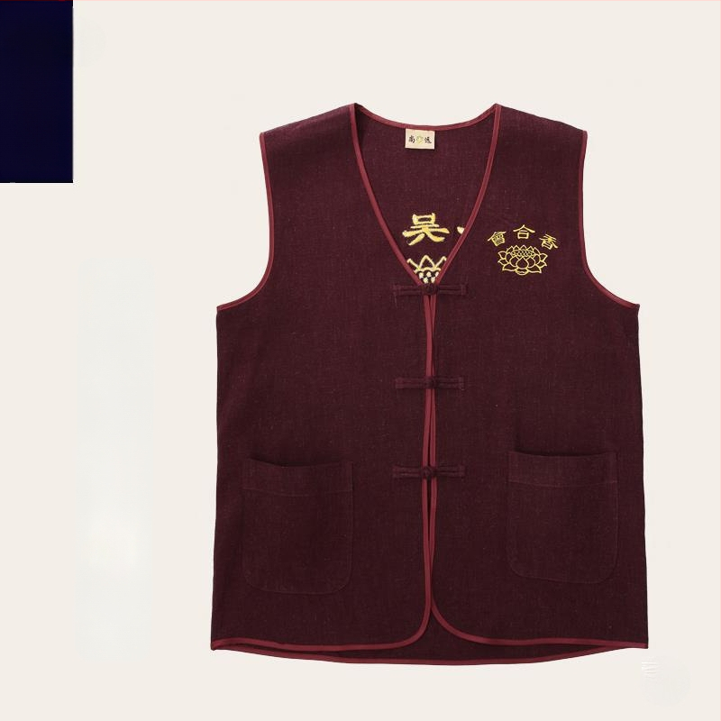 Templu brīvprātīgo vestes ar svītrainu rakstu, corduroy audums, galvenais audums: lins, brīvā piegriezuma, piemērota rudens sezonai